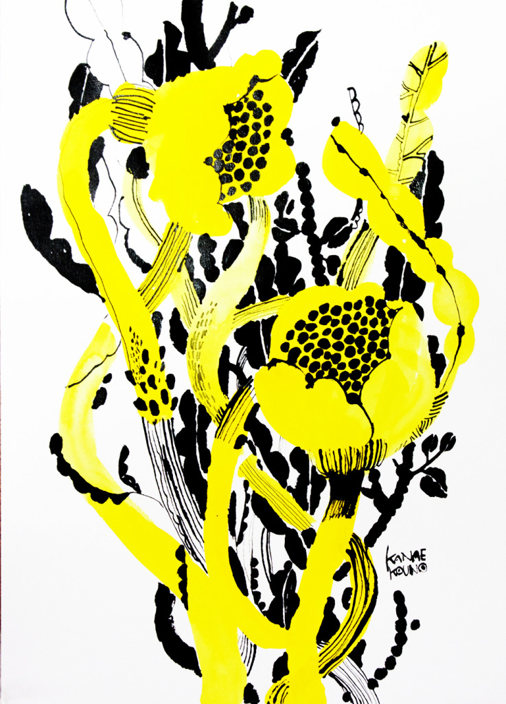 yellow 737x1024 個展「手と花と」開催中です。